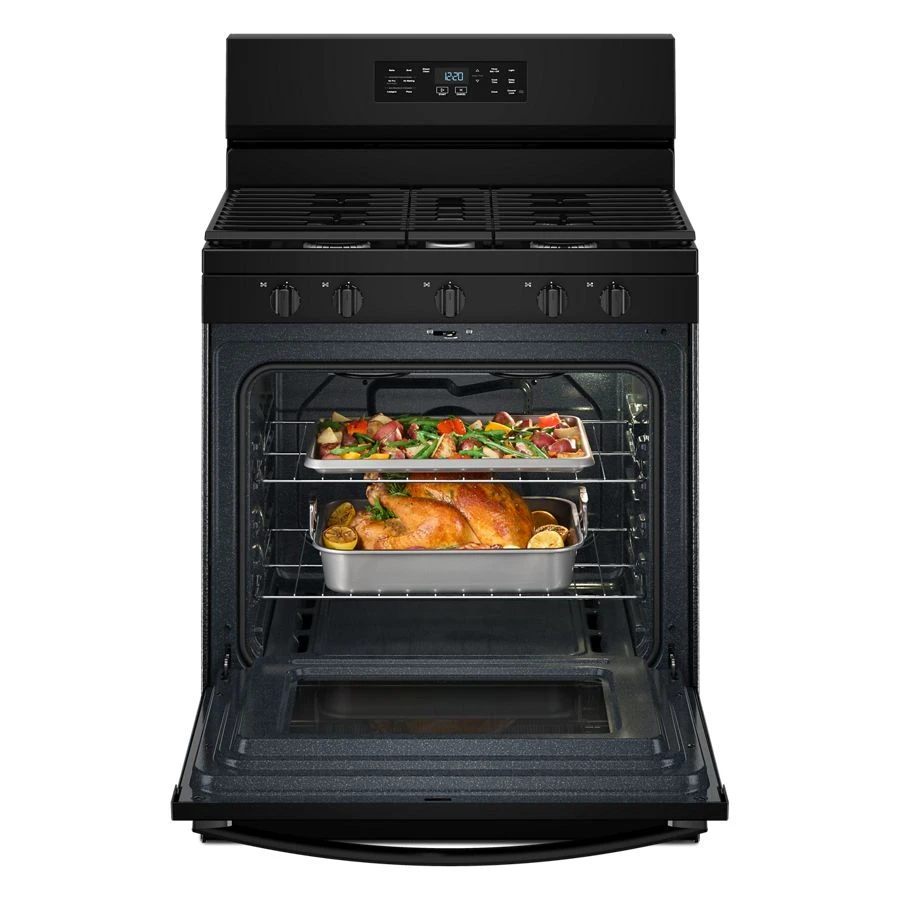 30-inch Gas Range with Air Cooking Technology and Steam Clean WFGS4530SB