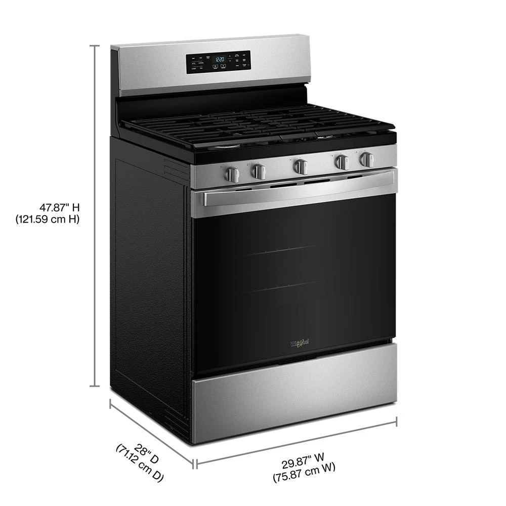 30-inch Gas Range with Air Cooking Technology and Steam Clean WFGS4530SS