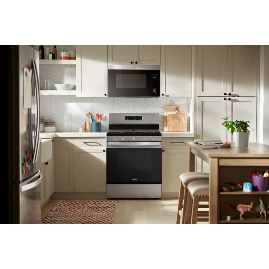 30-inch Gas Range with Air Cooking Technology and Steam Clean WFGS4530SW