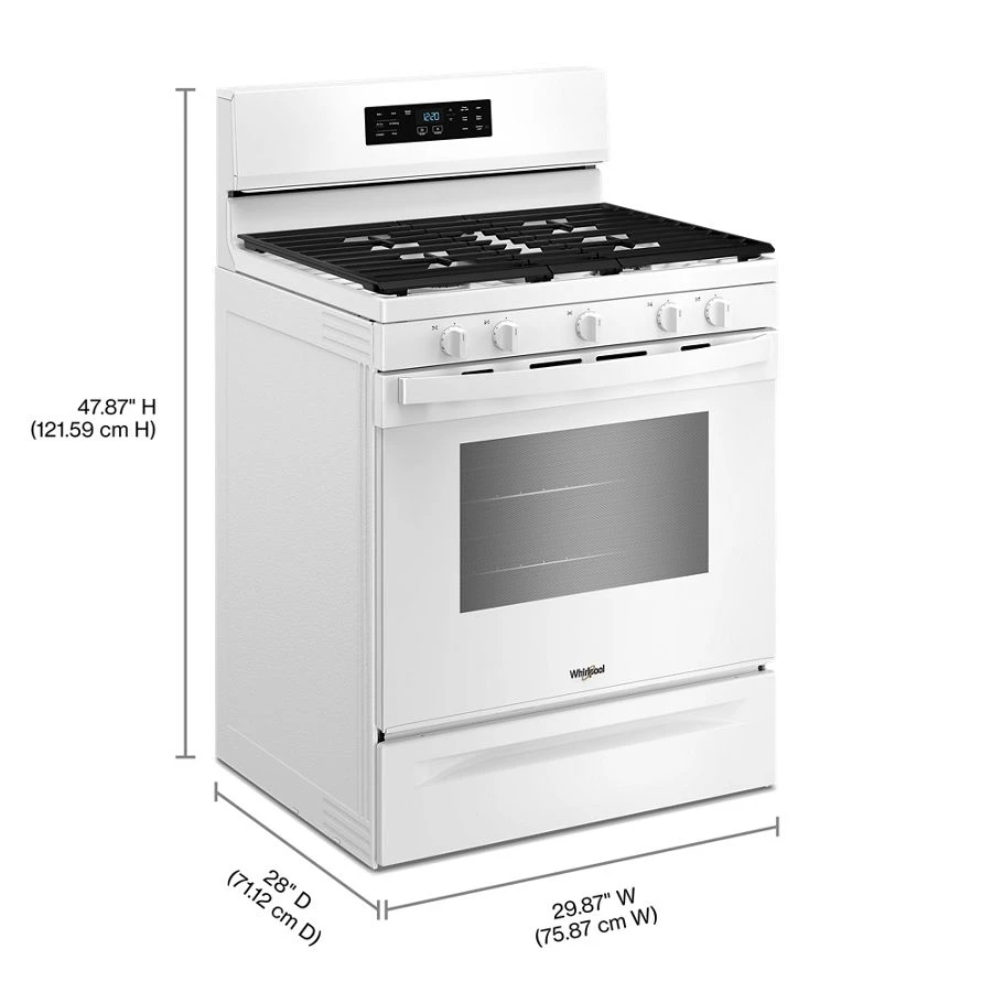 30-inch Gas Range with Air Cooking Technology and Steam Clean WFGS4530SW