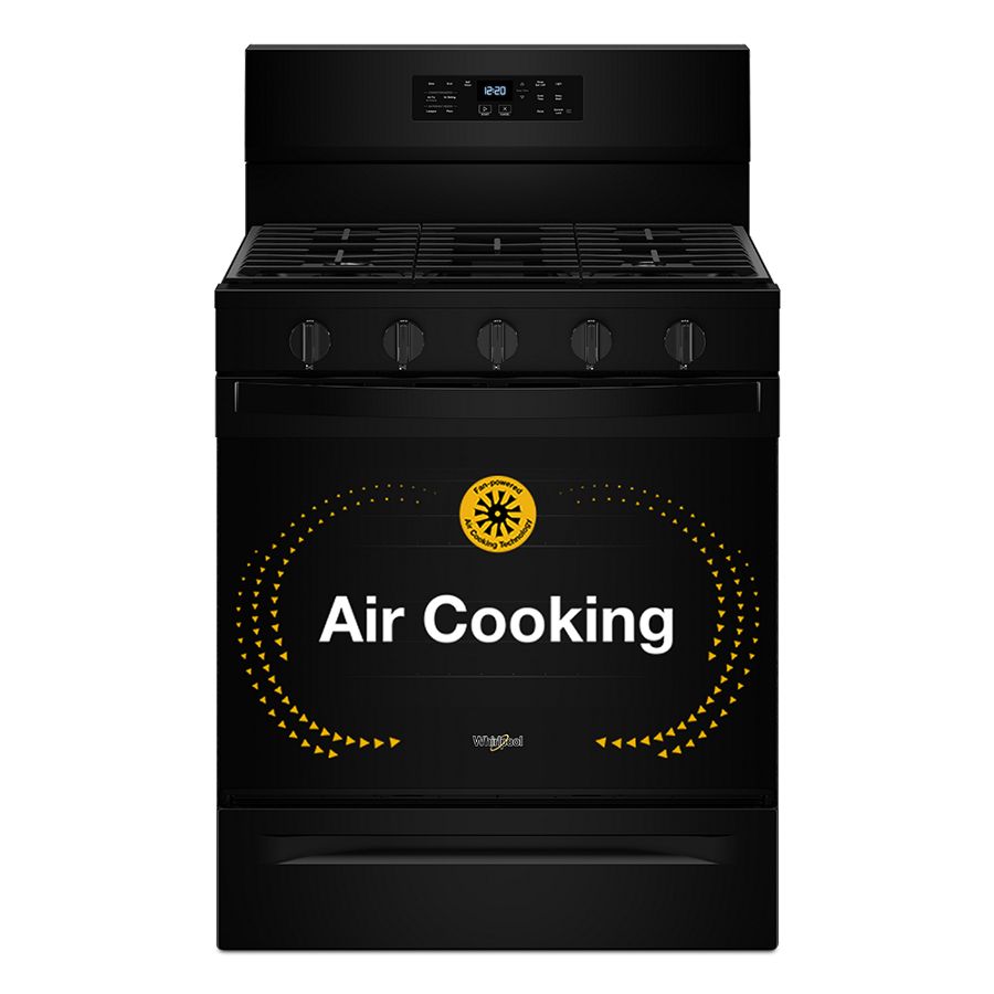 30-inch Gas Range with Air Cooking Technology, No Preheat Air Fry and Air Baking and Self Clean WFGS5030RV