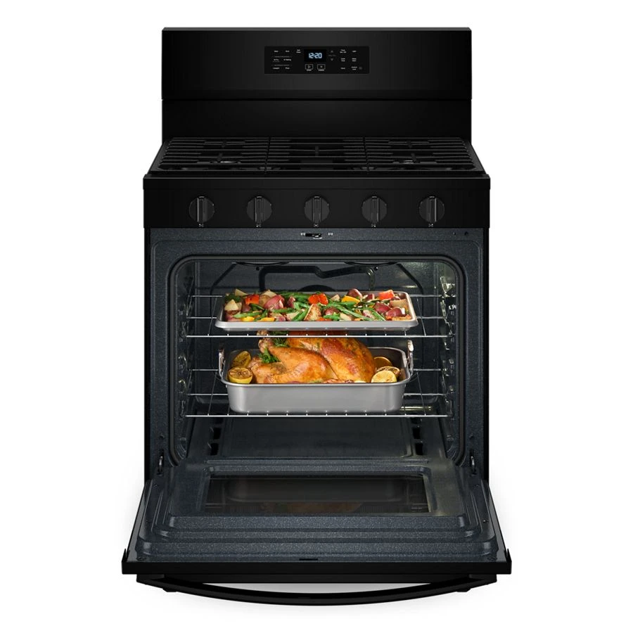 30-inch Gas Range with Air Cooking Technology, No Preheat Air Fry and Air Baking and Self Clean WFGS5030RB