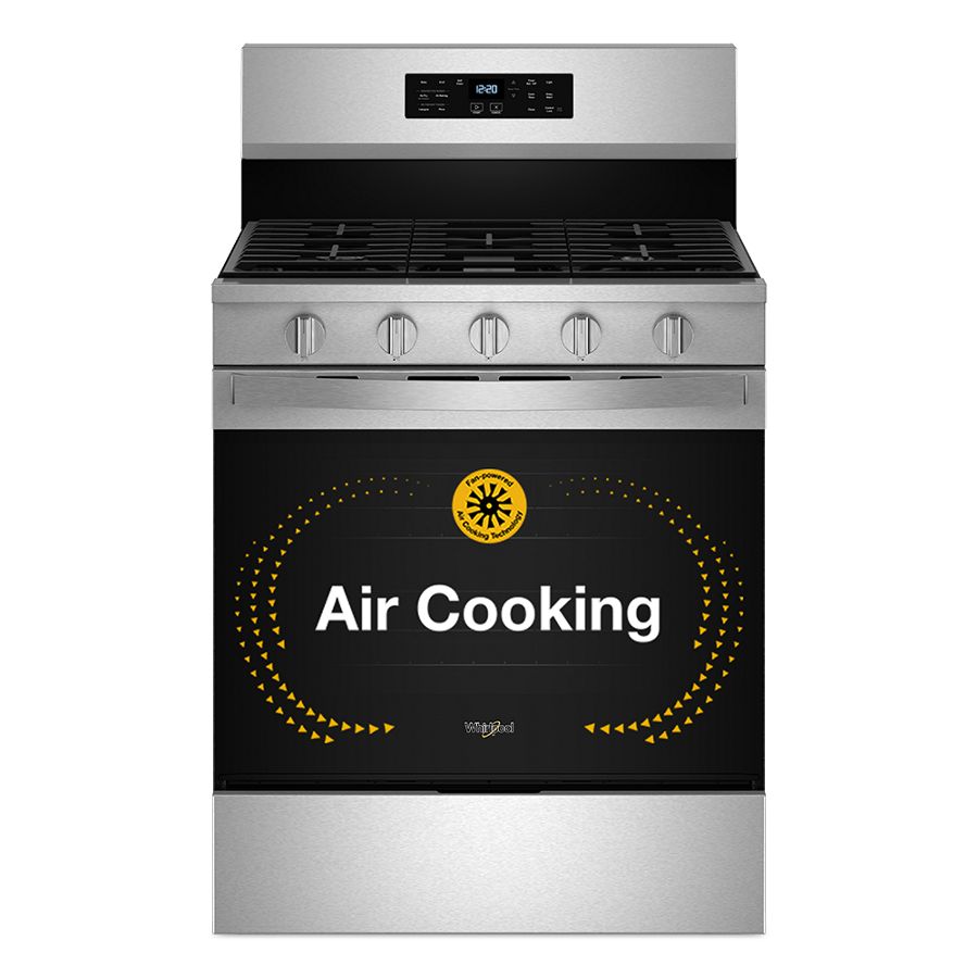 30-inch Gas Range with Air Cooking Technology, No Preheat Air Fry and Air Baking and Self Clean WFGS5030RV