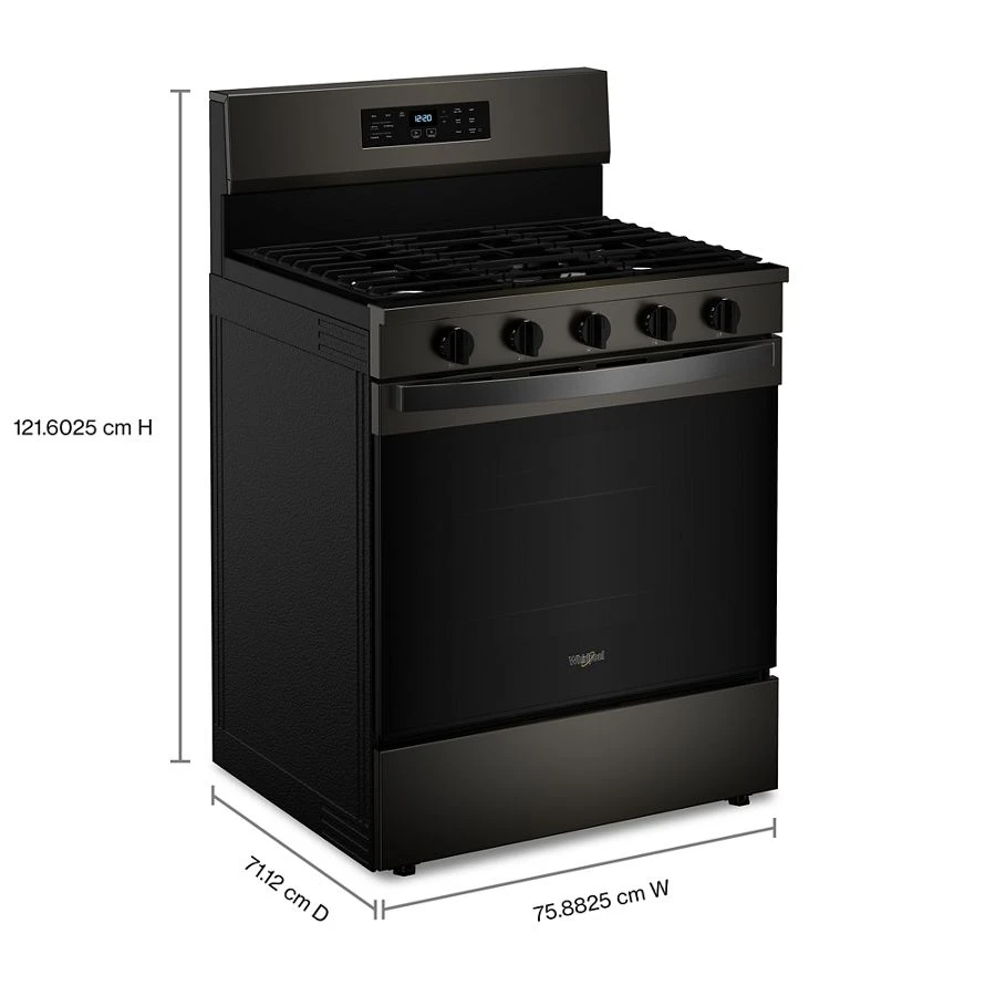 30-inch Gas Range with Air Cooking Technology, No Preheat Air Fry and Air Baking and Self Clean WFGS5030RV