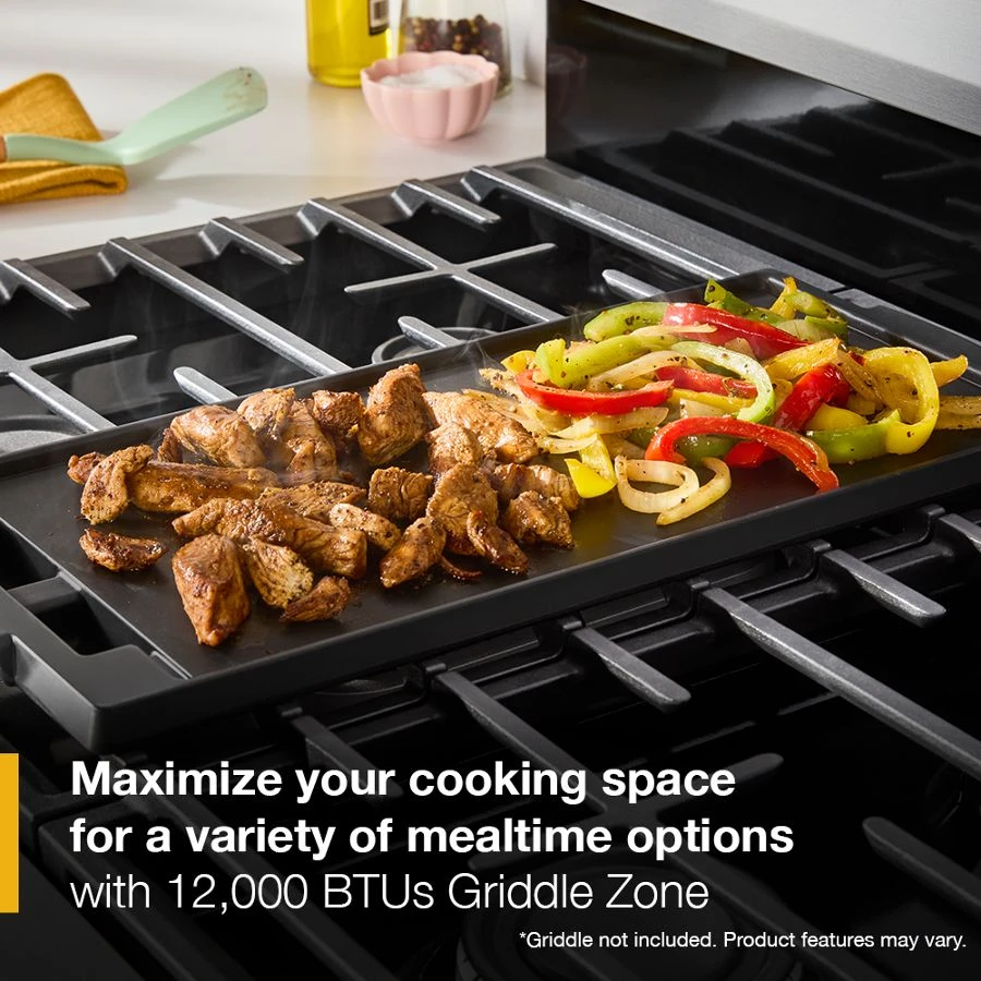 30-inch Gas Range with Air Cooking Technology, No Preheat Air Fry and Air Baking and Self Clean WFGS5030RW