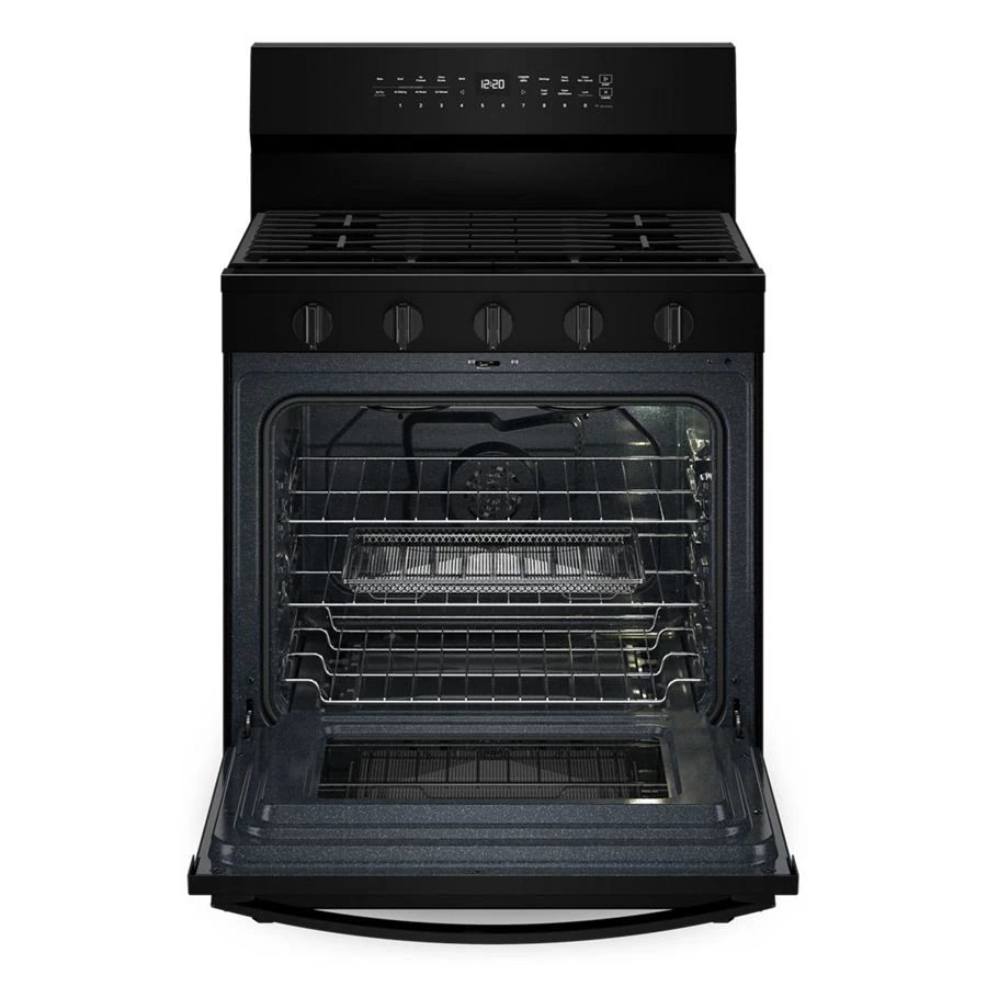 30-inch Smart Gas Range with Air Cooking Technology, No Preheat Air Fry, Steam/Self Clean and High Speed Preheat WFGS7530RB