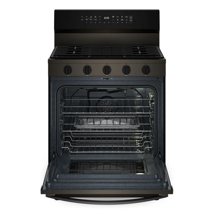 30-inch Smart Gas Range with Air Cooking Technology, No Preheat Air Fry, Steam/Self Clean and High Speed Preheat WFGS7530RV