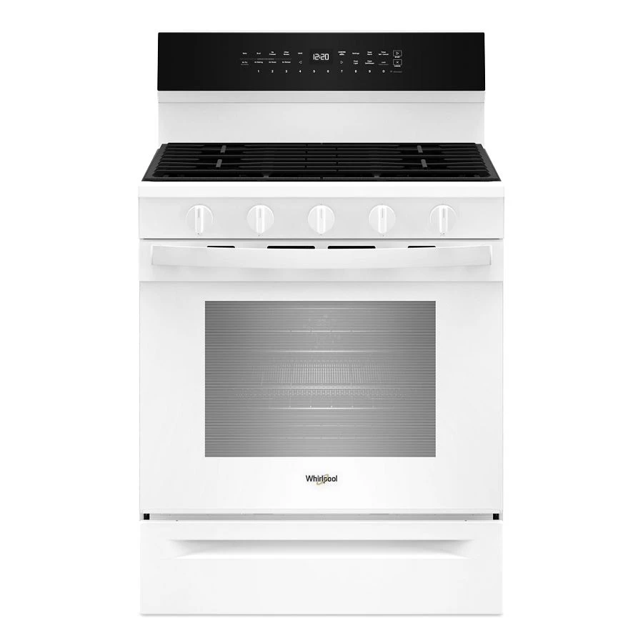 30-inch Smart Gas Range with Air Cooking Technology, No Preheat Air Fry, Steam/Self Clean and High Speed Preheat WFGS7530RW