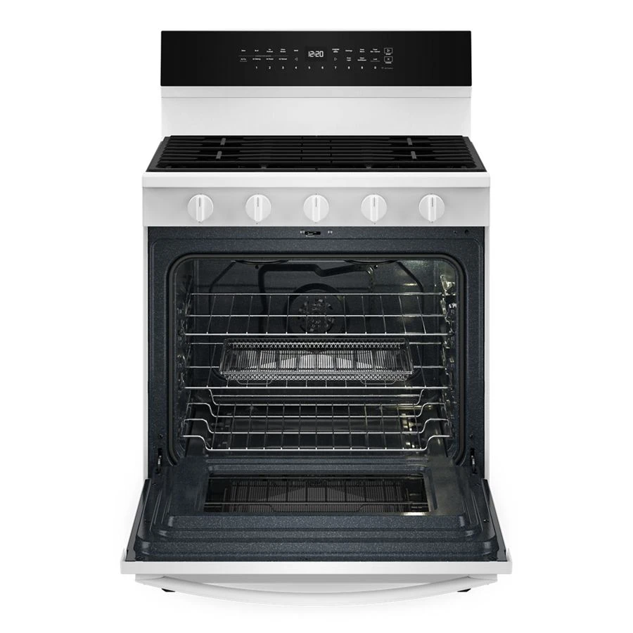 30-inch Smart Gas Range with Air Cooking Technology, No Preheat Air Fry, Steam/Self Clean and High Speed Preheat WFGS7530RW