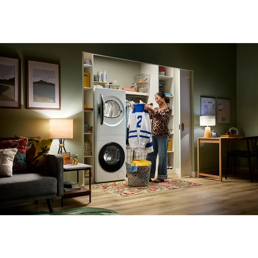 Compact ENERGY STAR® Ventless Heat Pump Laundry Tower with 2.7-cu ft Washer and Electric 4.3-cu ft Dryer WFH5424SW