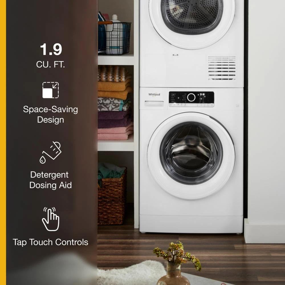 1.9 cu. ft. 24" Compact Washer with Detergent Dosing Aid option WFW3090JW