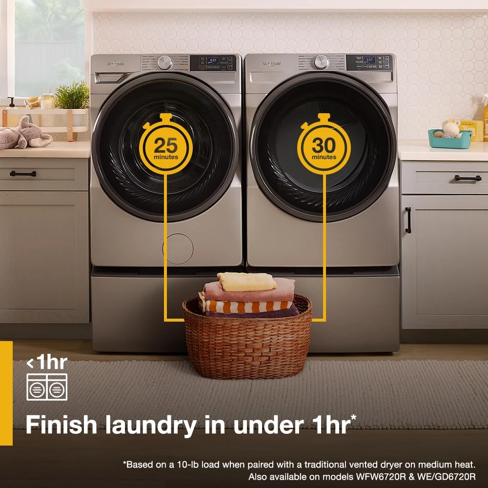 5.0 cu. ft. Smart Front Load ENERGY STAR® Washer with the FreshFlow™ Vent System WFW6720RU