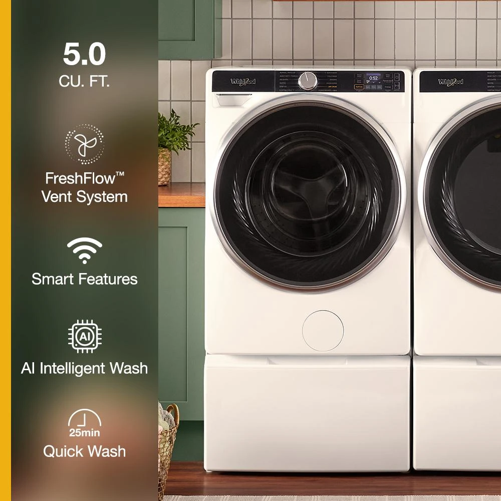 5.0 cu. ft. Smart Front Load ENERGY STAR® Washer with the FreshFlow™ Vent System WFW6720RW