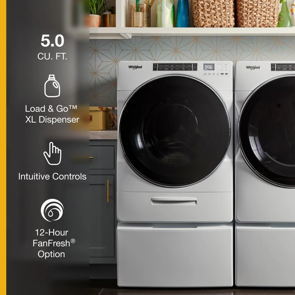 5.0 cu. ft. Front Load Washer with Load & Go™ XL Dispenser WFW8620HW