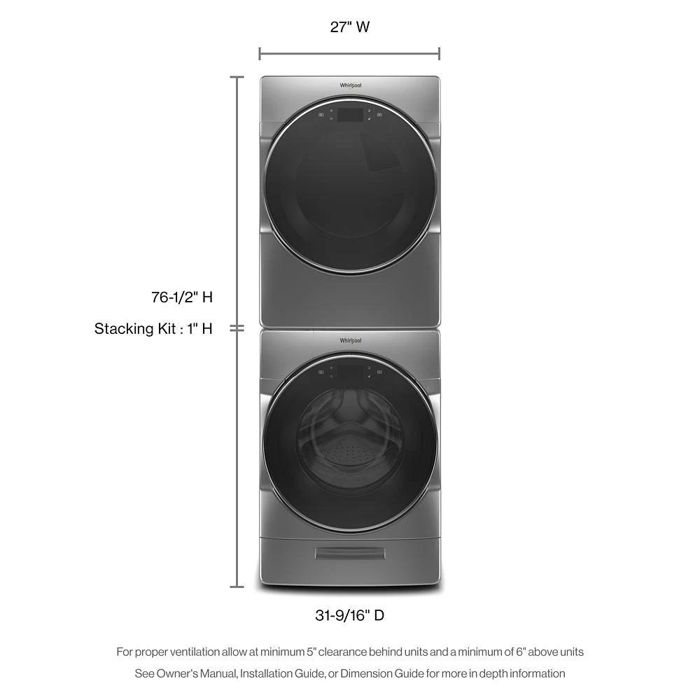 4.3 cu. ft. Closet-Depth Front Load Washer with Load & Go™ XL Dispenser WFW862CHC