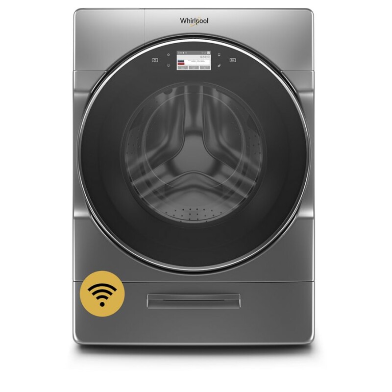 Whirlpool 5.0 cu. ft. Smart Front Load Washer with Load & Go™ XL Plus Dispenser Chrome Shadow WFW9620HC Picture 1