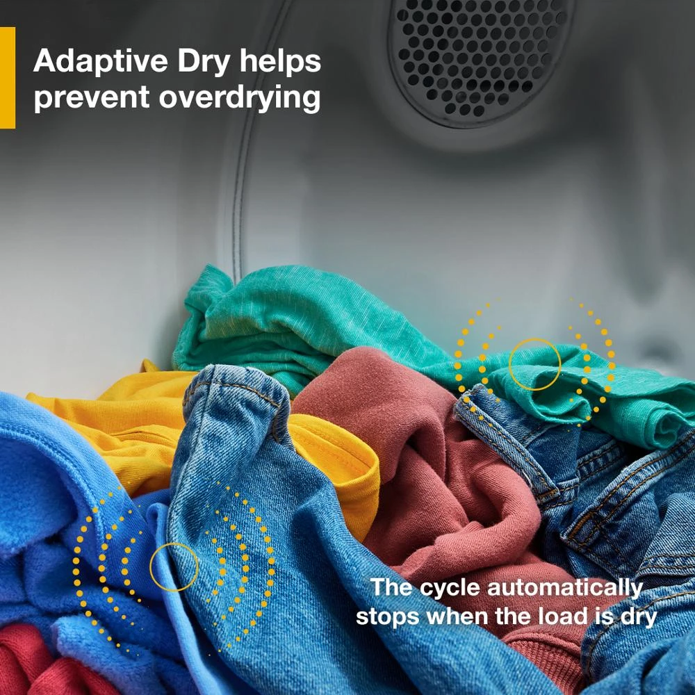 7.0 cu. ft. Gas Long Vent Dryer with Adaptive Dry - Vented Top Load Matching WGD4105LSW