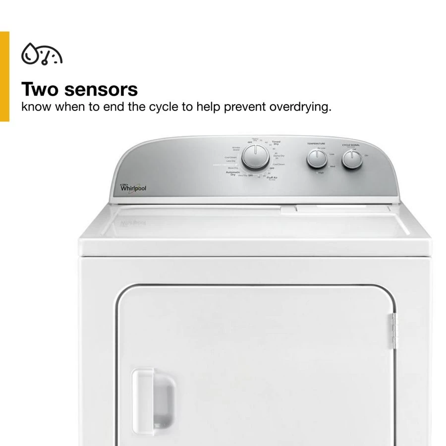 5.9 cu.ft Top Load Gas Dryer with AutoDry™ Drying System WGD4985EW