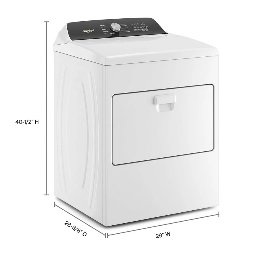 7.0 Cu. Ft. Top Load Gas Moisture Sensing Dryer WGD5010LW