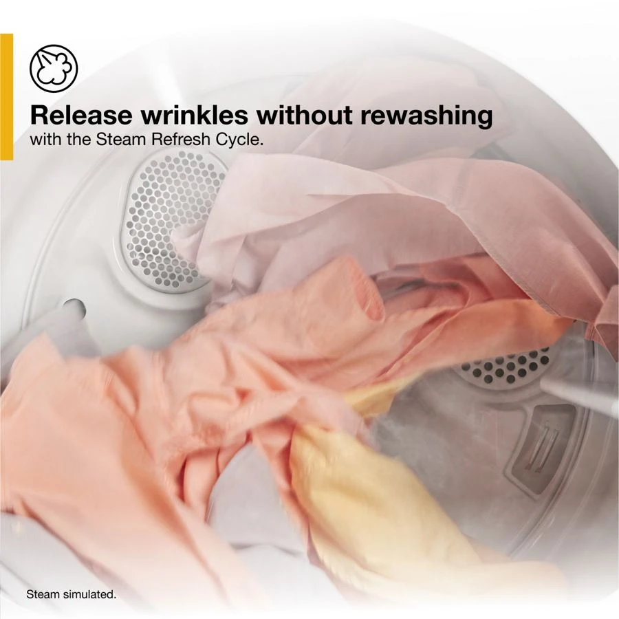 7.0 Cu. Ft. Top Load Gas Moisture Sensing Dryer with Steam WGD5050LW