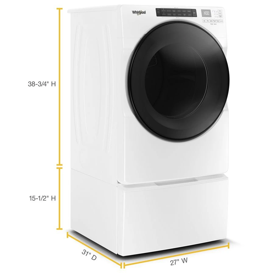7.4 cu. ft. Front Load Gas Dryer with Steam Cycles WGD6620HW