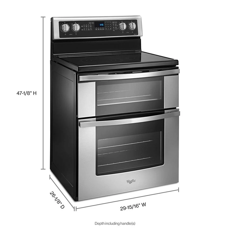 6.7 Cu. Ft. Electric Double Oven Range with True Convection WGE745C0FS