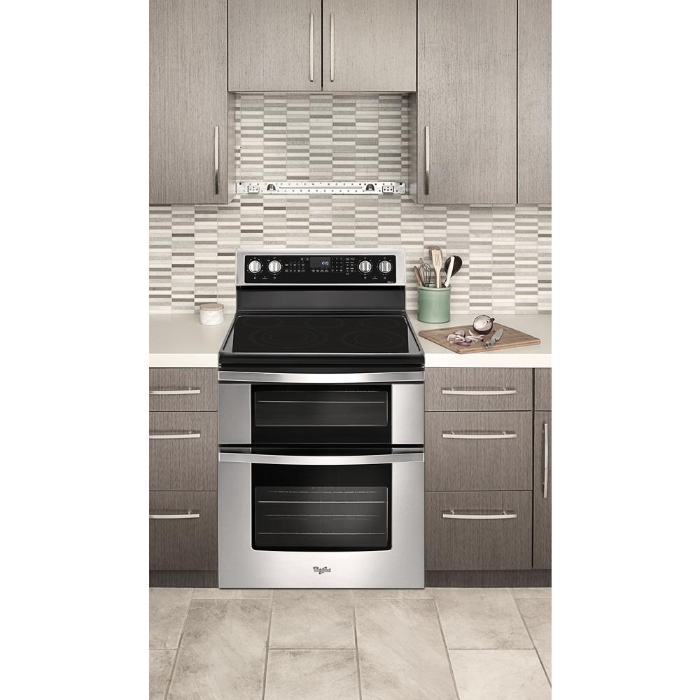 Whirlpool 6.7 Cu. Ft. Electric Double Oven Range with True Convection Stainless Steel WGE745C0FS Picture 1