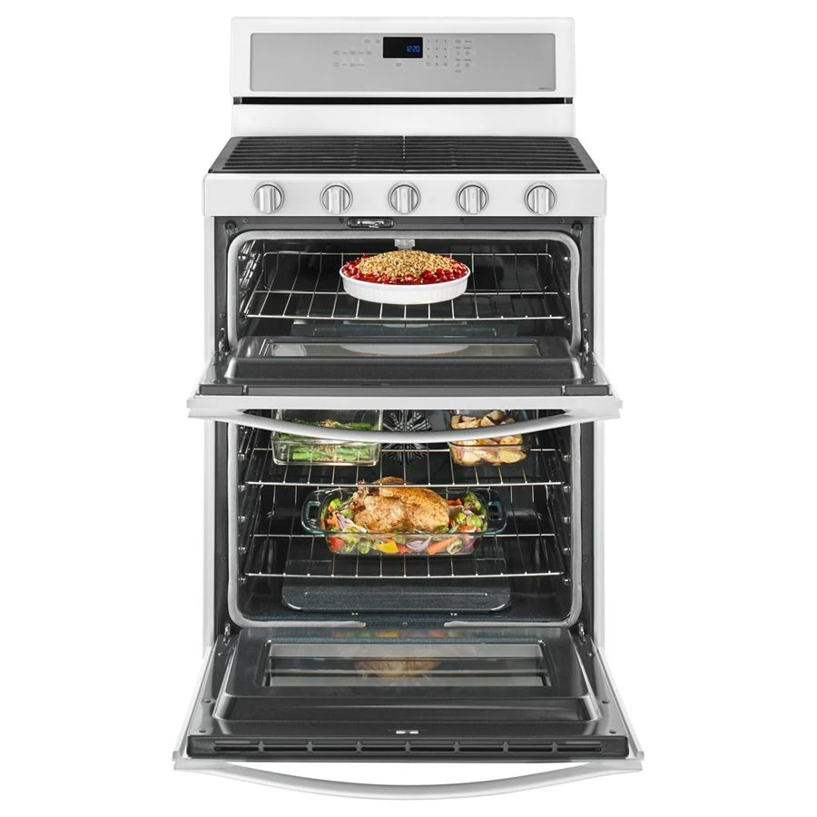 6.0 Cu. Ft. Gas Double Oven Range with EZ-2-Lift™ Hinged Grates WGG745S0FH