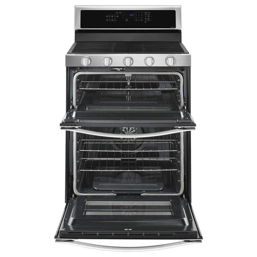 6.0 Cu. Ft. Gas Double Oven Range with EZ-2-Lift™ Hinged Grates WGG745S0FS