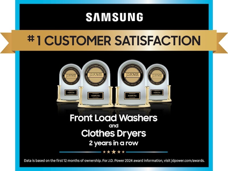 Bespoke 5.3 cu. ft. AI Laundry Hub™ Ultra Capacity Single Unit Washer with AI OptiWash™ and 7.6 cu. ft. Gas Dryer in Satin Green WH53DBH700GFA3