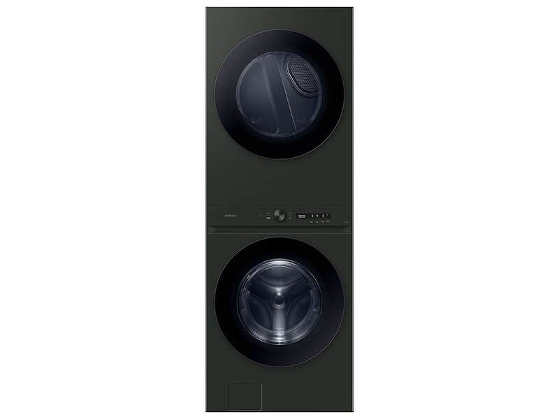 Bespoke 5.3 cu. ft. AI Laundry Hub™ Ultra Capacity Single Unit Washer with AI OptiWash™ and 7.6 cu. ft. Gas Dryer in Satin Green WH53DBH700GFA3
