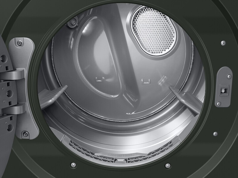 Bespoke 5.3 cu. ft. AI Laundry Hub™ Ultra Capacity Single Unit Washer with AI OptiWash™ and 7.6 cu. ft. Gas Dryer in Satin Green WH53DBH700GFA3