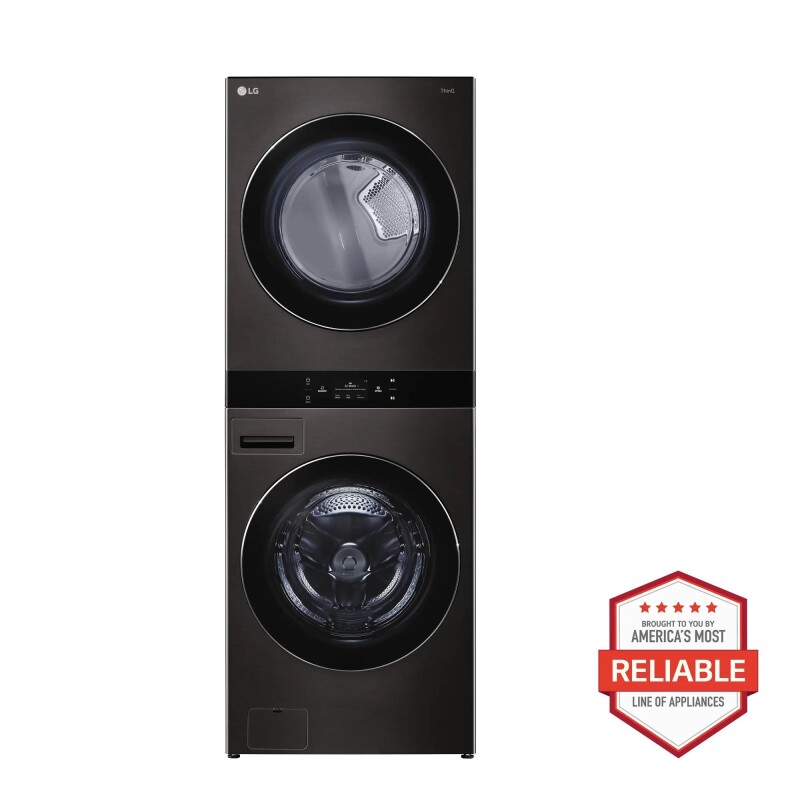 Single Unit Front Load LG WashTower™w. Center Control® 5.0 cu.ft. Washer & 7.4 cu.ft. Electric Dryer WKEX300HBA