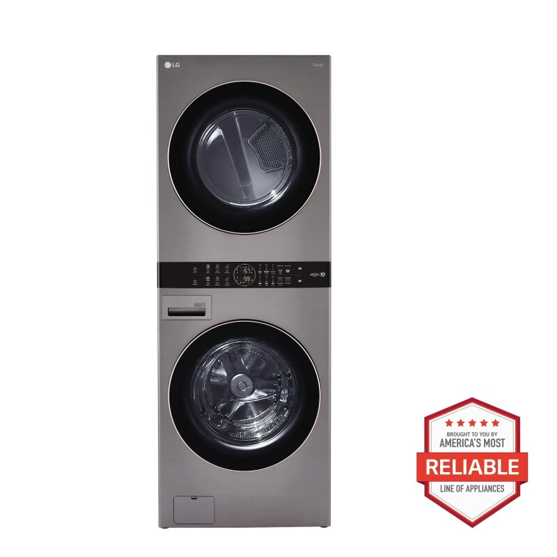 Single Unit Front Load LG WashTower™ with Center Control™ 4.5 cu. ft. Washer and 7.4 cu. ft. Gas Dryer WKG101HVA