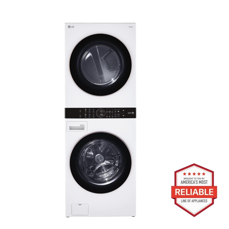 Single Unit Front Load LG WashTower™ with Center Control™ 4.5 cu. ft. Washer and 7.4 cu. ft. Gas Dryer WKG101HWA