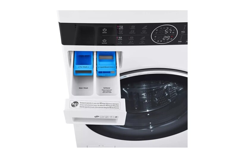 Single Unit Front Load LG WashTower™ with Center Control™ 4.5 cu. ft. Washer and 7.4 cu. ft. Gas Dryer WKGX201HWA