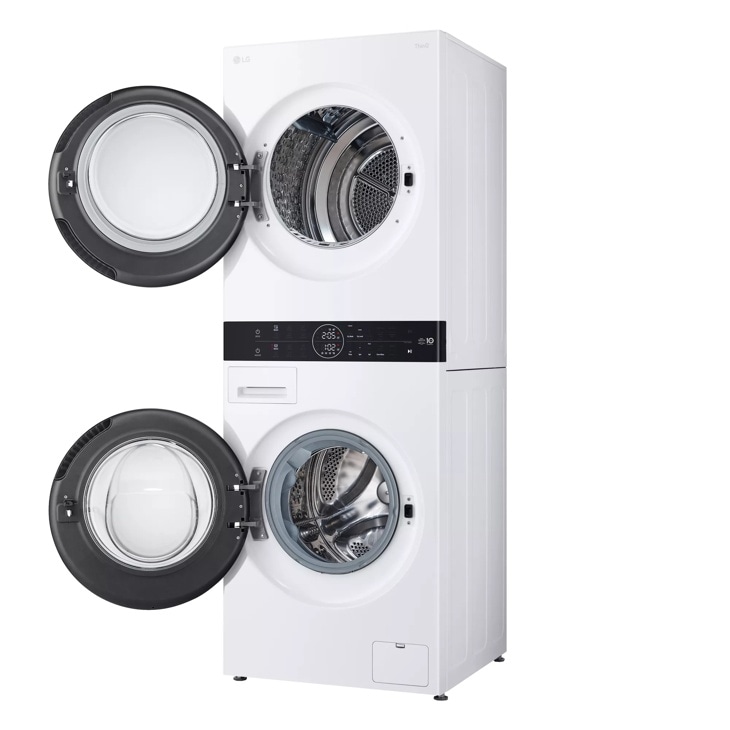 Compact Single Unit LG WashTower™ with Center Control™ 2.4 cu.ft. Front Load Washer and 4.2 cu.ft. Electric Ventless HeatPump™ Dryer WKHC152HWA