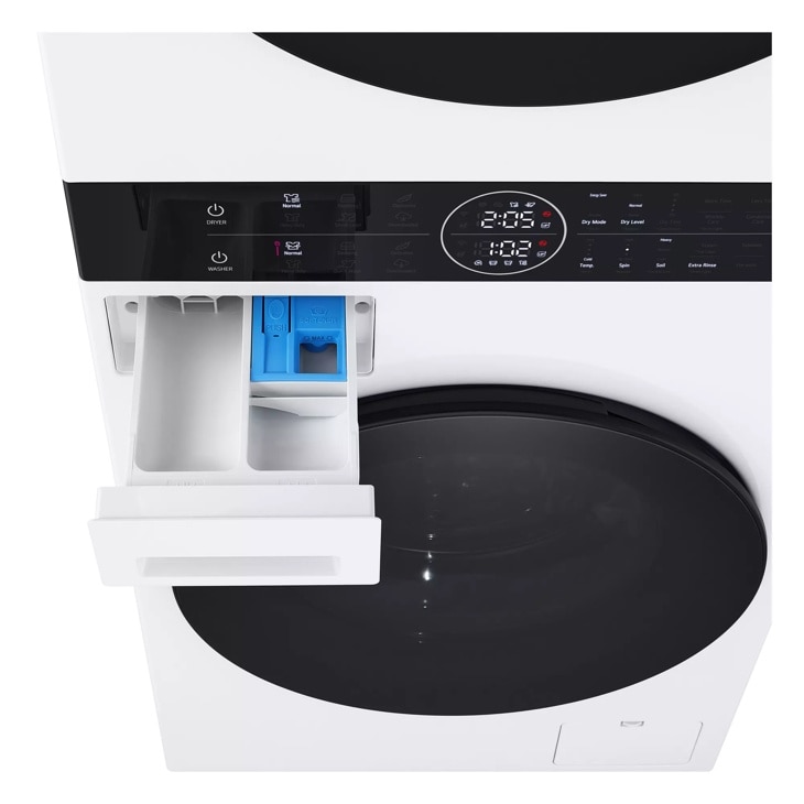 Compact Single Unit LG WashTower™ with Center Control™ 2.4 cu.ft. Front Load Washer and 4.2 cu.ft. Electric Ventless HeatPump™ Dryer WKHC152HWA