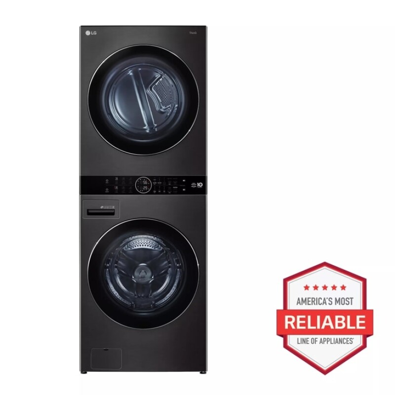 LG WashTower™ Single Unit Front Load 4.5 cu. ft. Washer and 7.2 cu. ft. Heat Pump Ventless Dryer WKHC202HBA