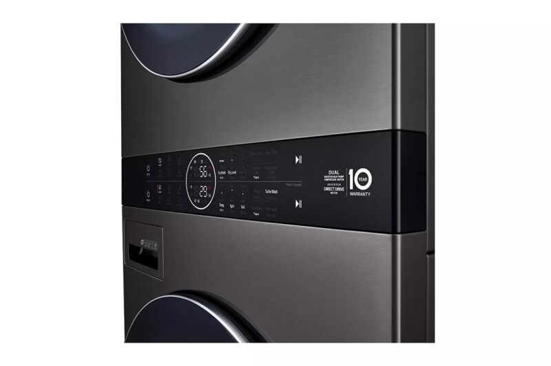 LG WashTower™ Single Unit Front Load 4.5 cu. ft. Washer and 7.2 cu. ft. Heat Pump Ventless Dryer WKHC202HBA