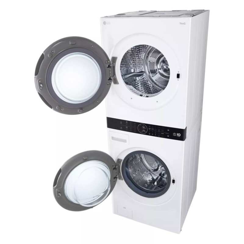 Single Unit LG WashTower™ with Center Control™ 5.0 cu. ft. Front Load Washer and 7.8 cu. ft. Electric Ventless Heat Pump Dryer WKHC252HWA