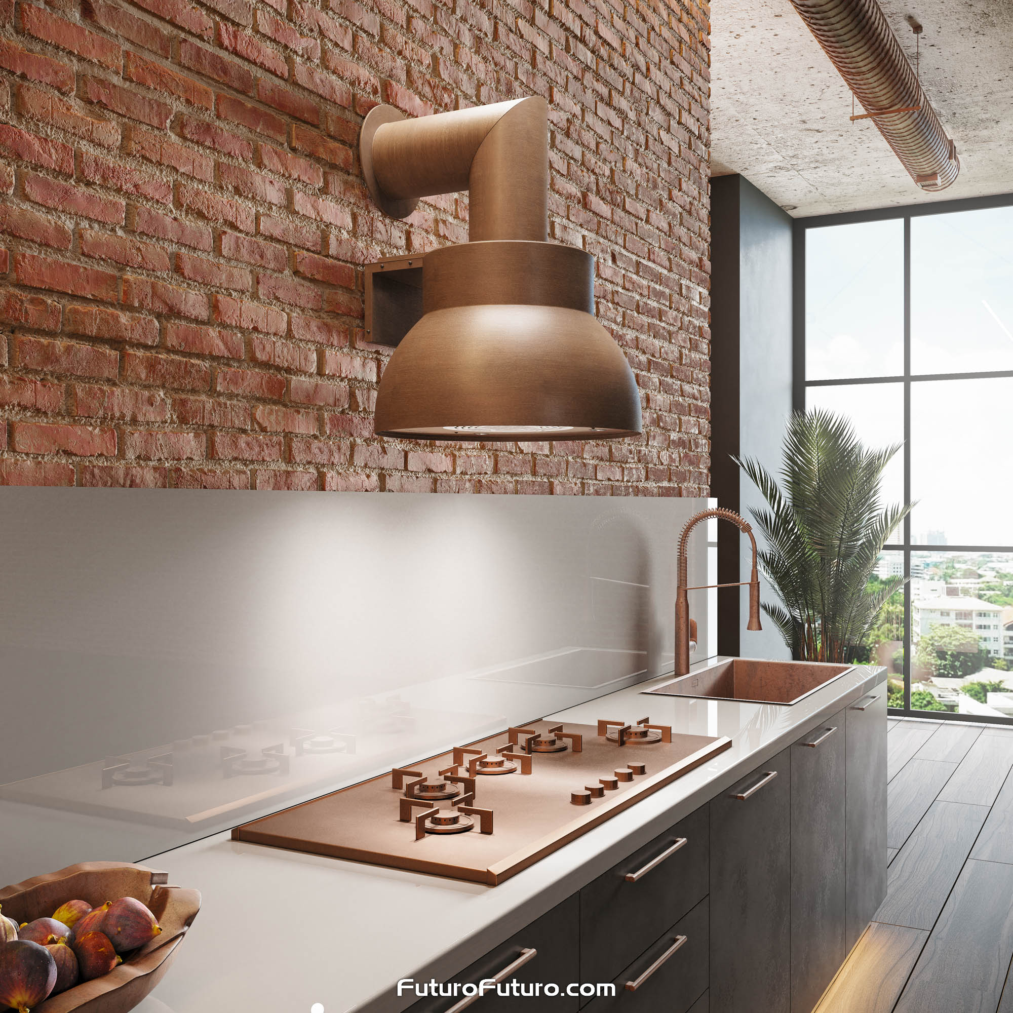 20″ Campana Copper Wall Range Hood WL20CAMPANACPR