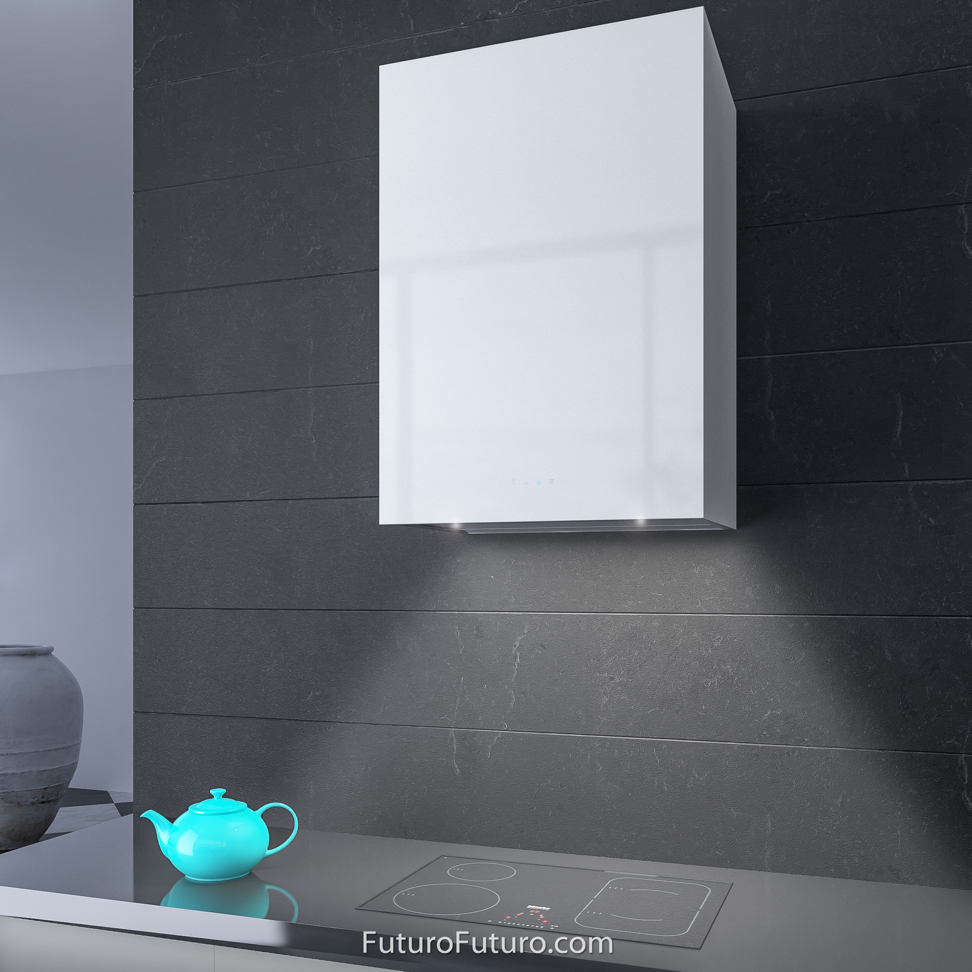 24″ Lombardy White Wall Range Hood WL24LOMBARDYWHT