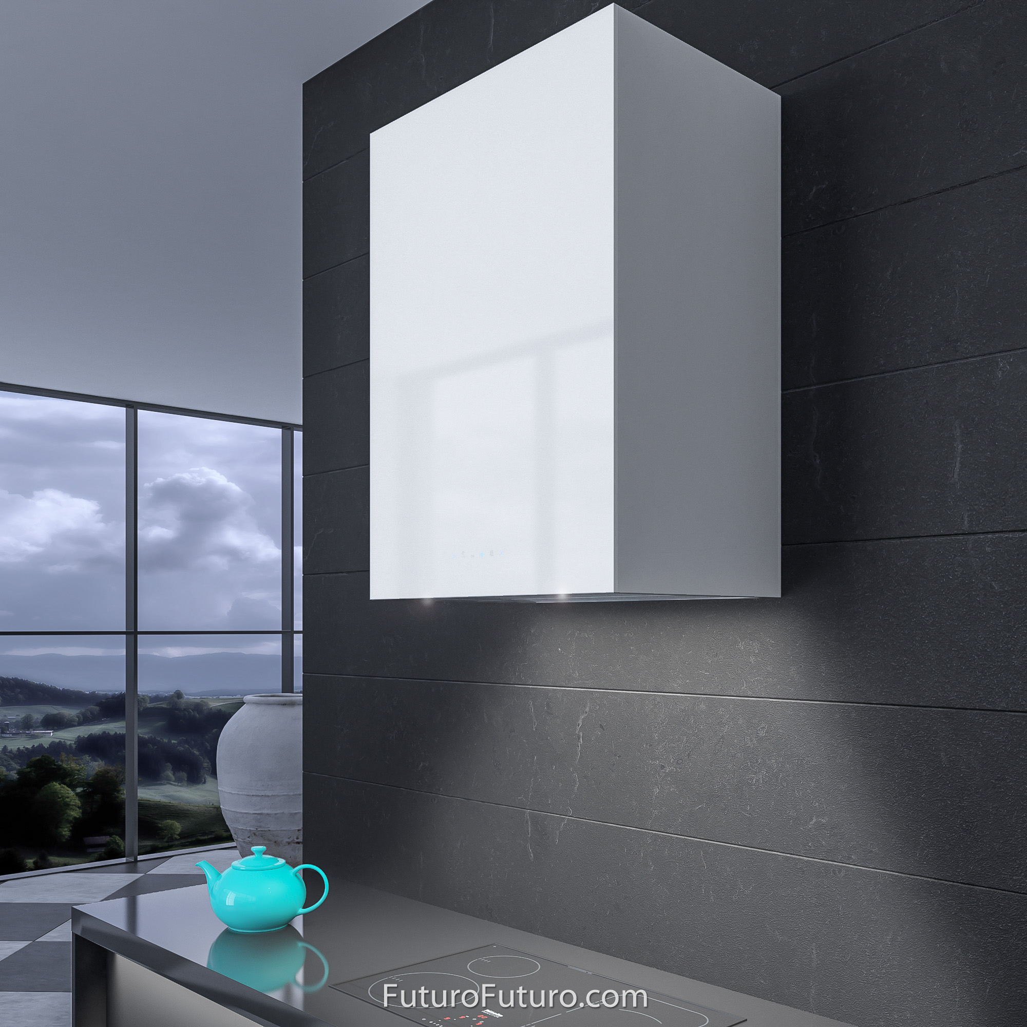 24″ Lombardy White Wall Range Hood WL24LOMBARDYWHT