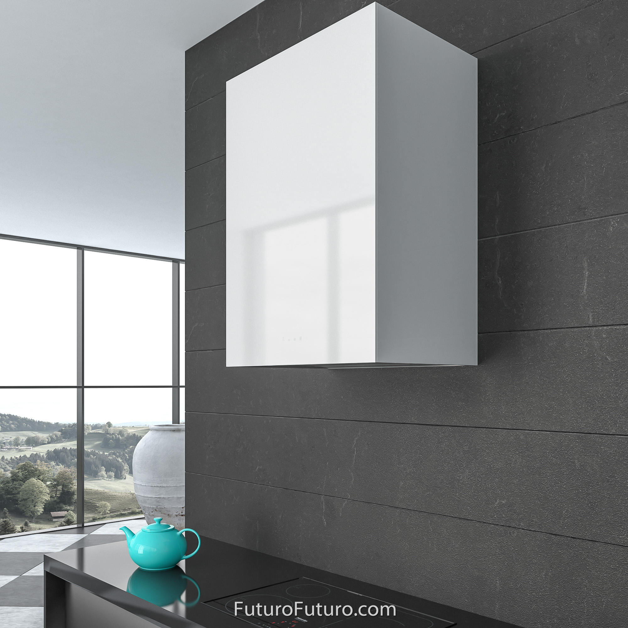 24″ Lombardy White Wall Range Hood WL24LOMBARDYWHT