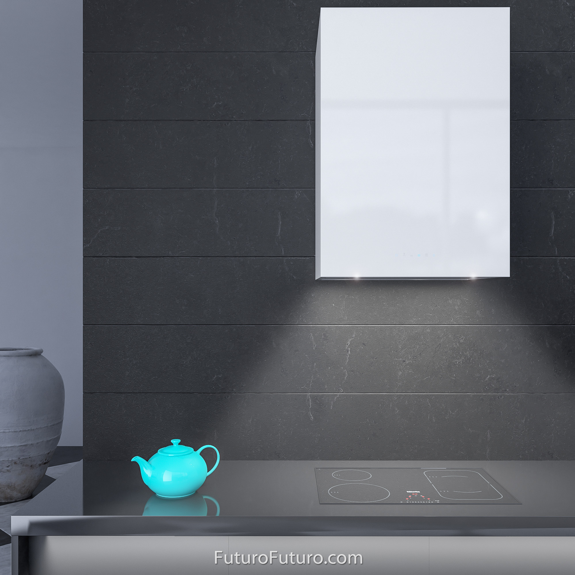 24″ Lombardy White Wall Range Hood WL24LOMBARDYWHT