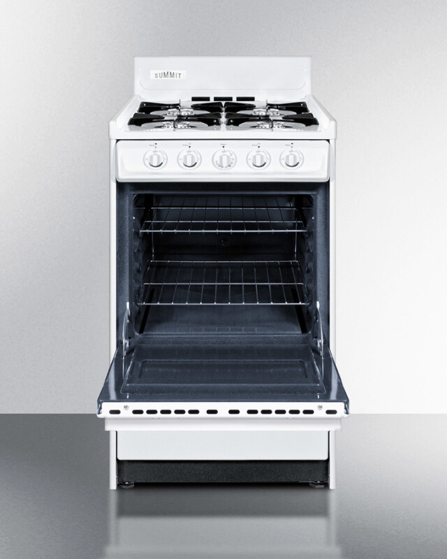 Summit 20" Wide Propane Gas Range, Battery Start White WLM110P Picture 1