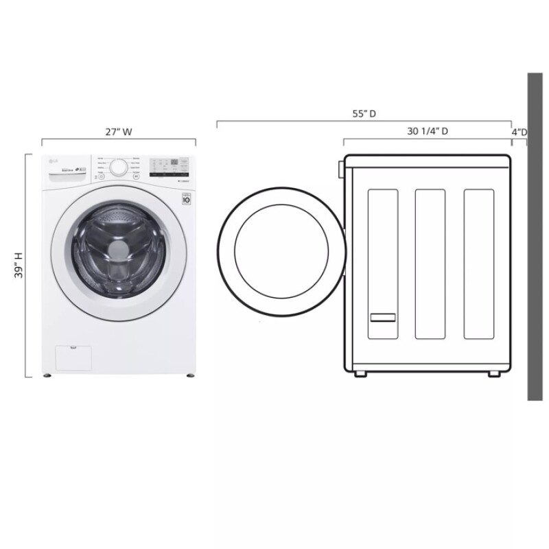 4.5 cu. ft. Ultra Large Front Load Washer WM3400CW