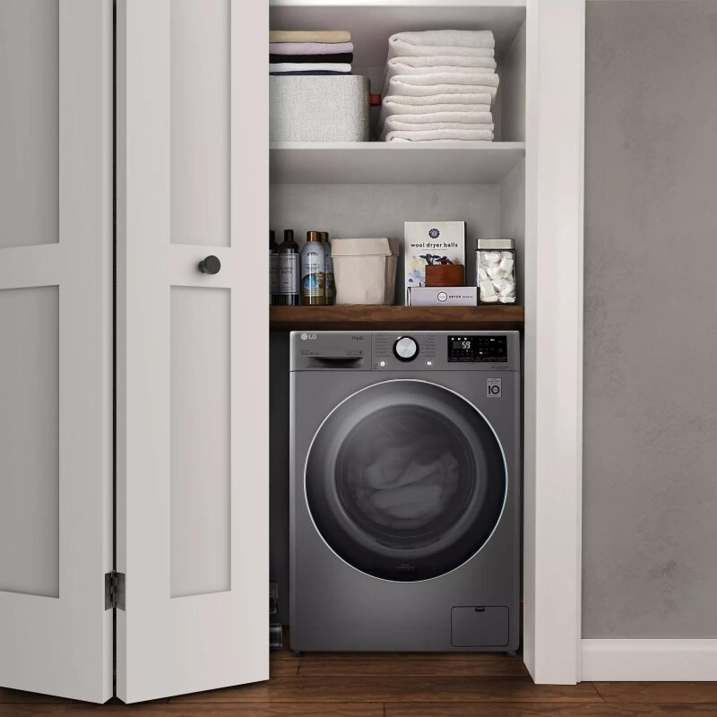 2.4 cu.ft. Smart wi-fi Enabled Compact Front Load All-In-One Washer/Dryer Combo with Built-In Intelligence WM3555HVA