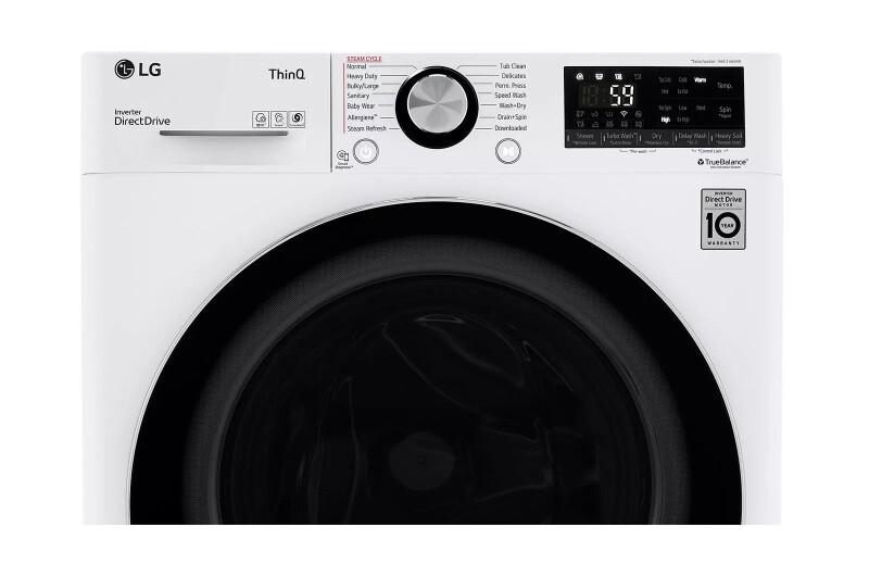 2.4 cu.ft. Smart wi-fi Enabled Compact Front Load All-In-One Washer/Dryer Combo with Built-In Intelligence WM3555HWA